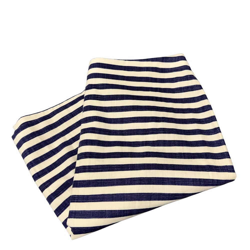 Talbots Pencil Skirt Womens 12 (33x22) Striped Blue White Coastal Cotton